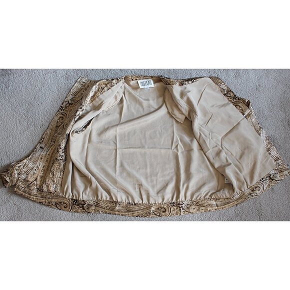 Bill Blass Vintage - 1970s Disco Satin Paisley Bomber, Studio 54, USA Union, 8 - Picture 14 of 14